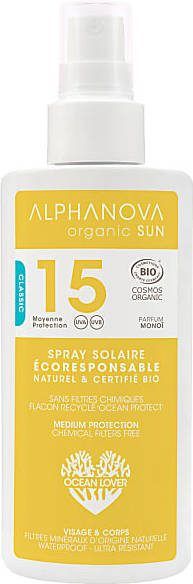 Alphanova SUN BIO zonnebrand SPF 15 Spray- 125 g