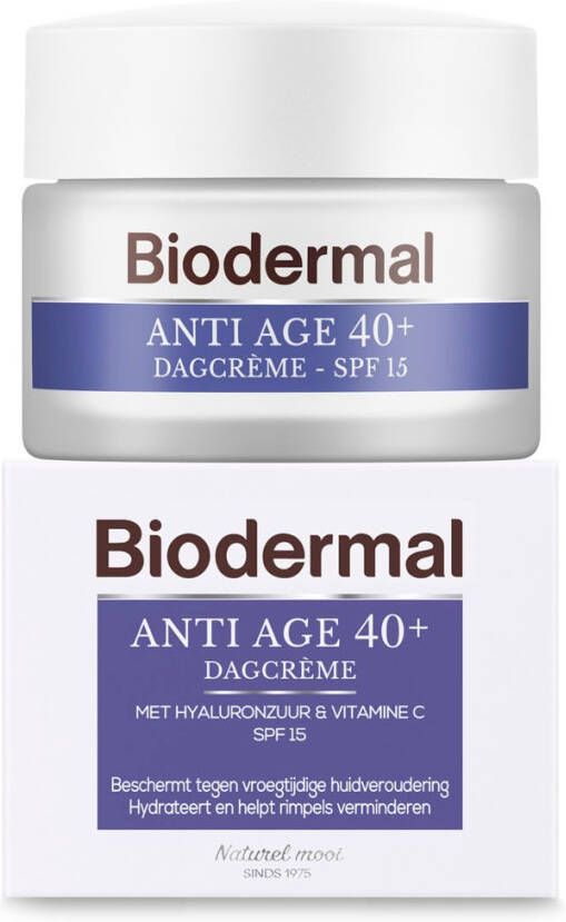 Biodermal Anti Age 40+ Dagcrème met hyaluronzuur en vitamine C met SPF15