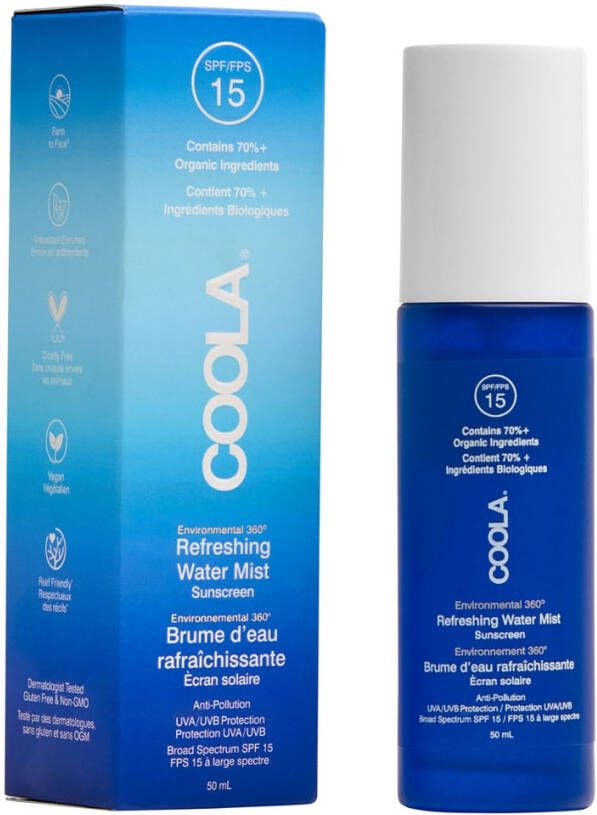 Coola Full Spectrum 360°, Refreshing Water Mist Organic Face Sunscreen SPF15 zonnebrand voor het gezicht