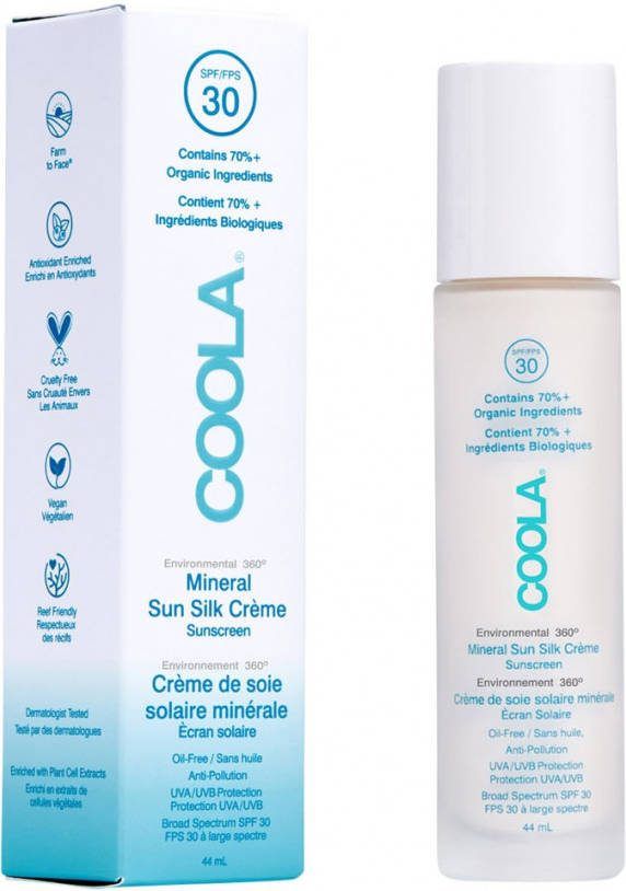 Coola Full Spectrun 360°, Mineral Sun Silk Creme Organic Face Sunscreen SPF30 zonnebrand voor het gezicht