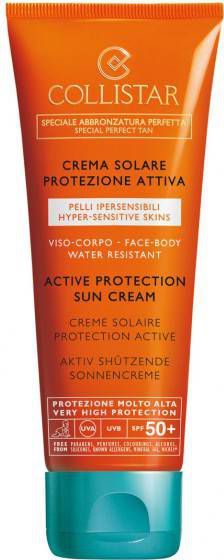 Collistar Active Protection Sun Cream, Face Body SPF 50+ zonnebrand