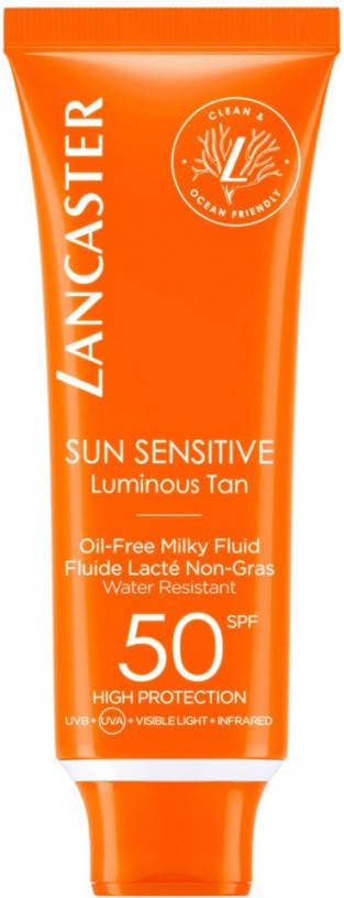 Lancaster Sun Sensitive Oil Free Milky Fluid SPF50 zonnebrandlotion online kopen