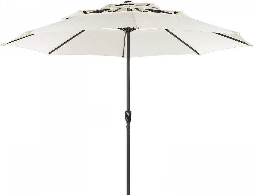 Beliani Bibione Marktscherm beige polyester