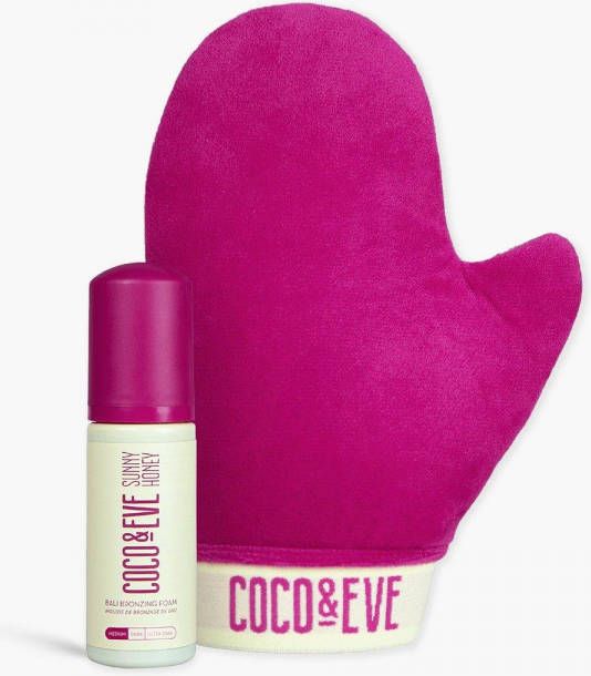 boohoo Coco & Eve Self Tan Travel Kit Dark 60Ml Dark Tan + Zelfbruiningswant, Yellow