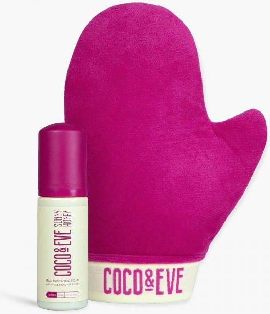 boohoo Coco & Eve Self Tan Travel Kit Medium 60Ml Medium Tan + Zelfbruiningswant, Yellow