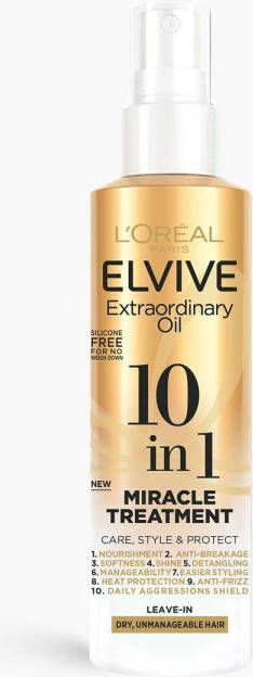 Loreal L'Oreal Paris Elvive Extraordinary Oil 10 In 1 Miracle Treatment Leave In Spray For Dry, Unmanagable Hair 150Ml, Multi