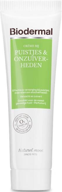 Biodermal dagcrème bij puistjes en onzuiverheden 30 ml