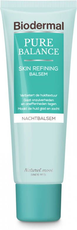 Biodermal Pure Balance Huidverfijnende Nacht Balsem Skin Refining Nachtbalsem met Hyaluronzuur