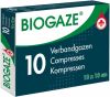 Biogaze Verbandgaas 10x10cm Wonden, Lichte Huidbeschadigingen en Oppervlakkige Brandwonden 10 stuks online kopen