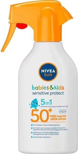 Nivea Sun Babies & Kids Protect & Sensitive Spray Factor Spf50+ Zonnebrand Handspray 270ml online kopen