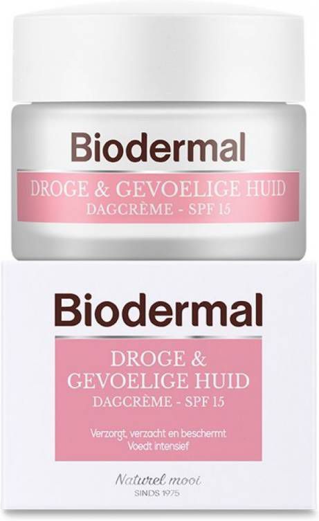 Biodermal Droge en gevoelige huid dagcrème SPF15 50 ml