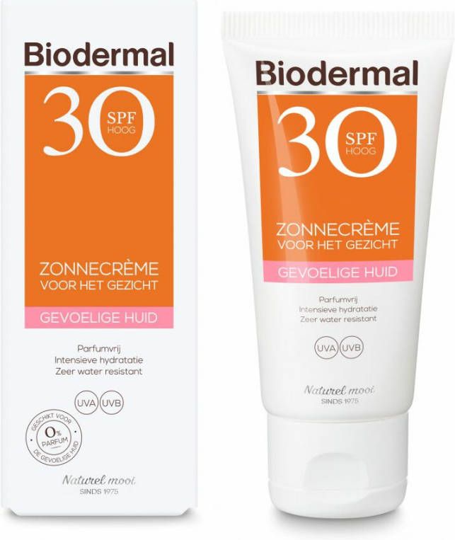 Biodermal Zon Gevoelige huid Zonnecrème gezicht SPF 30 50ml