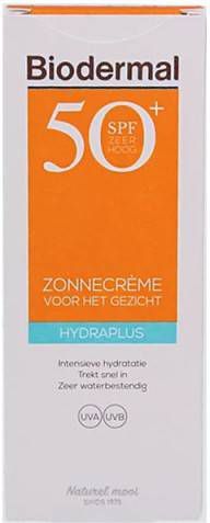 Biodermal Hydraplus Zonnecrème Gezicht SPF50+