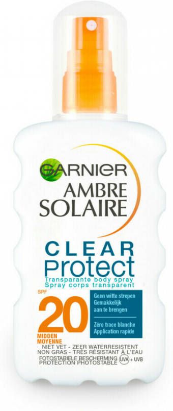Garnier Ambre Solaire Garnier Ambre Solaire Clear Protect Refresh Transparante zonnebrand SPF 20