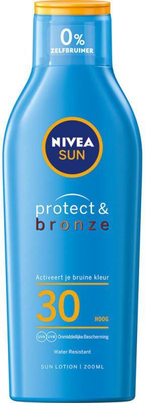 Nivea Sun Protect&amp, Bronze Zonnebrand Melk SPF30 200 ml