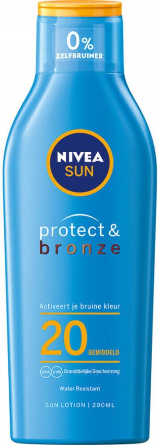 Nivea Sun Protect&amp, Bronze Zonnebrand Melk SPF20 200 ml