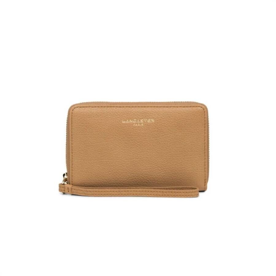 Lancaster Kleine zip rond portfolio dunes , Beige, Dames
