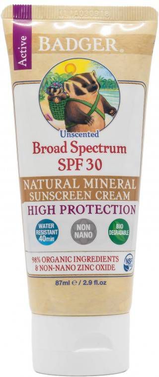 Badger Natuurlijke Zonnebrandcrème(Geurloos) SPF 30