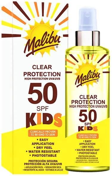 Malibu Kids Clear Protection Zonnebrand SPF50 200 ml