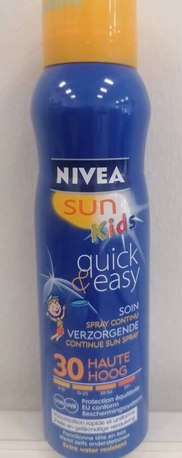 Nivea Sun Zonnebrandspray Quick & Easy Kids Factor 30 150ml