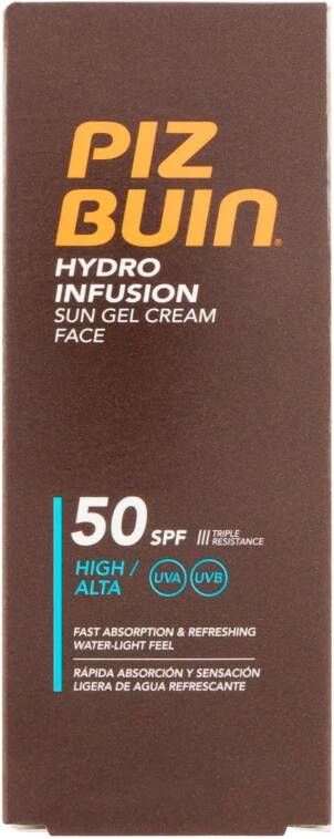 piz buin Hydro Infusion Zonnebrand Creme SPF50 50 ml