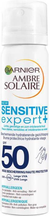 Garnier Ambre Solaire Sensitive Expert gezicht zonnebrand spray SPF 50 75 ml