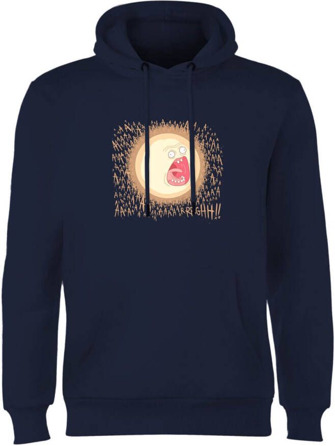 Rick and Morty Screaming Sun Hoodie Navy